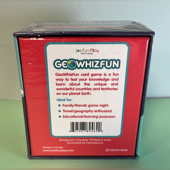 Geowhizfun card kid game, 246 cards, 2 games in 1, guess the country or capital. - Picture 3 of 4